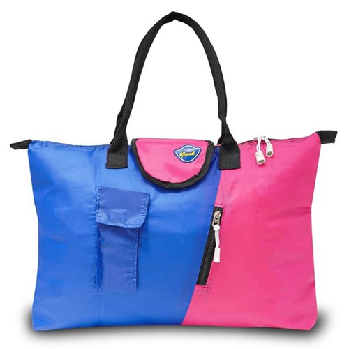 RISEN STYLE Women's Woven Fabric Handbag BLUE&PINK