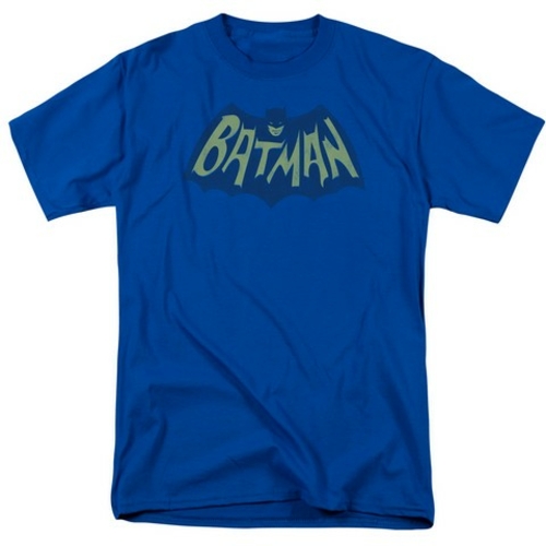 Trevco Batman-Show Bat Logo - Short Sleeve Adult 18-1 Tee - Royal- Lar
