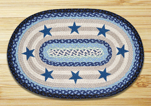 Earth Rugs 65-312BS Blue Stars Oval Patch