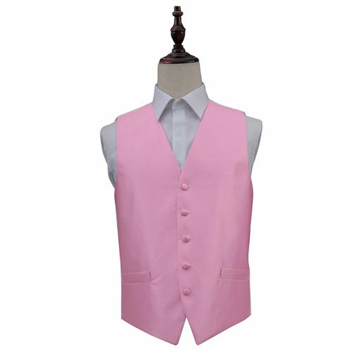 Solid Check Waistcoat - Light Pink, 38'