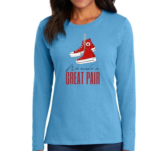 Womens Long Sleeve Graphic T-shirt - Say it Soul - we Make a Great Pai