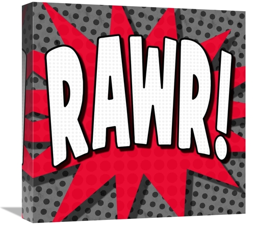 Global Gallery GCS-388379-1818-142 18 x 18 in. Word Power - Rawr Art P