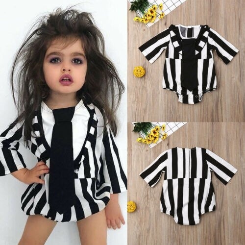 Infant Baby Girls Clothes Long Sleeve Striped