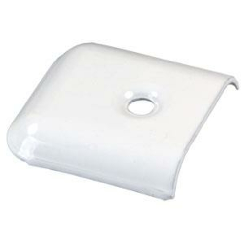 JR PRODUCTS 49655 Metal Vinyl End Caps - Polar White