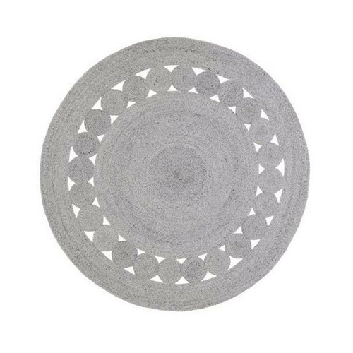 Kristi Grey Polyester Round Rug