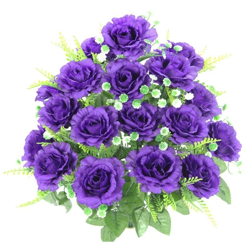 Admired by Nature ABN1B002-PRPL 3 x 1.5 in. 18 Stems Artificial Full B
