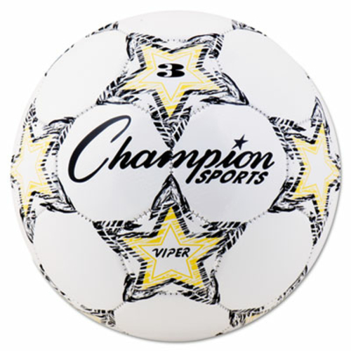 Champion Sport VIPER3 VIPER Soccer Ball- Size 3- White