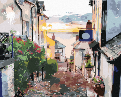 Paint by Numbers - A LANE ON THE DEVON COAST