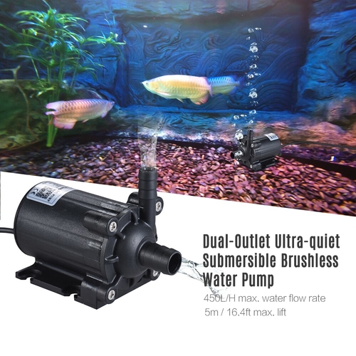 DC 12V Water PumpDual Outlet Submersible Brushless