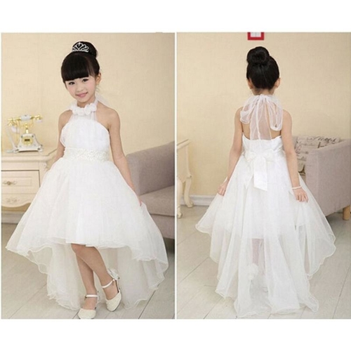 Girl White Wedding  Dress