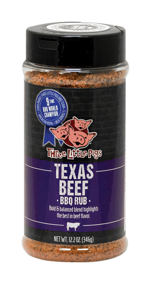 Three Little Pigs 8024023 Texas Beef BBQ Rub, 12.2 oz