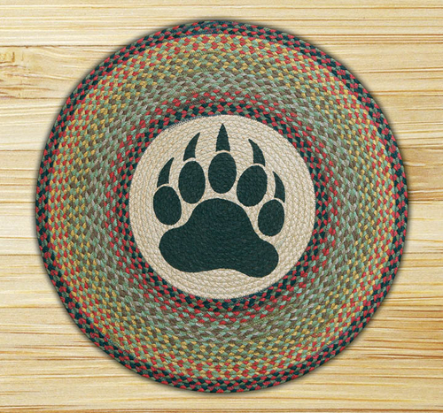 Earth Rugs 66-081BP Bear Paw Round Patch