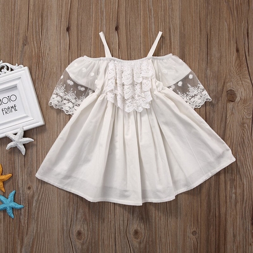 Fluffy Girl Flare Sleeve Dress Baby Girls Princess