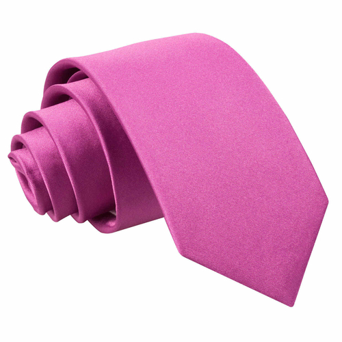 Plain Satin Classic Tie - Boys - Mulberry