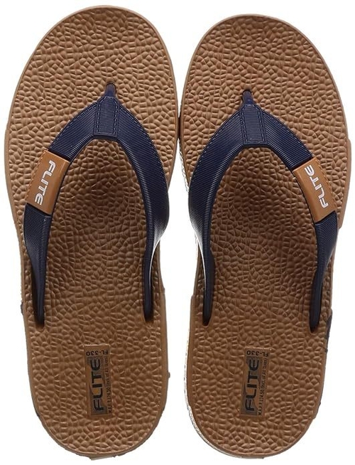 Men's Fl0330g Slippers Tan Navy Size 6UK