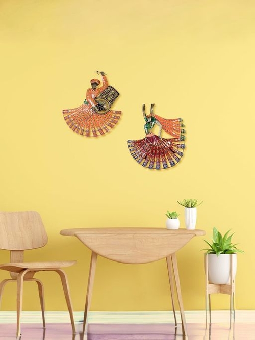 Rajasthani Dancers Metal Wall Decoration
