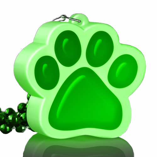Blinkee 3480050 Light Up Green Paw Print Charm Necklace
