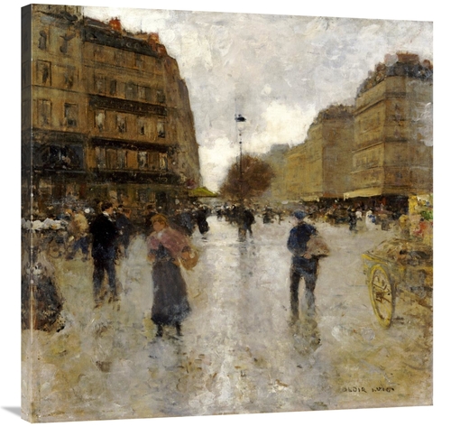 Global Gallery GCS-268254-36-142 36 in. Parisian Street Scene Art Prin