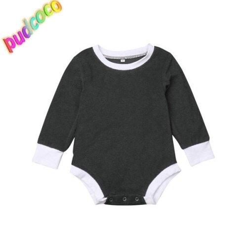 Newborn Baby Girl Boy Autumn Winter Solid