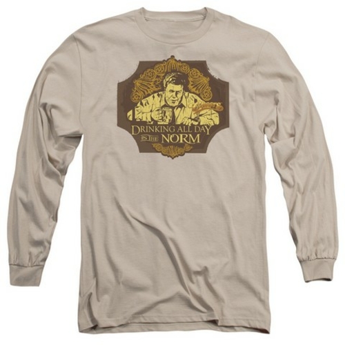 Trevco Cheers-The Norm - Long Sleeve Adult 18-1 Tee - Sand, 2X
