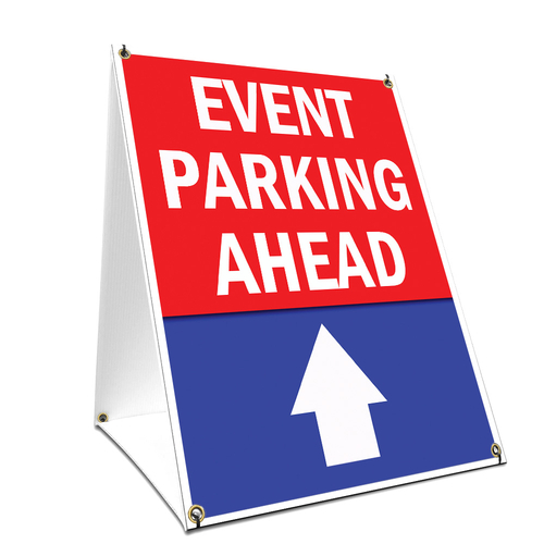 SignMission SBC-1824-Event Parking Ahead With Up Arr 18 x 24 in. A-Fra