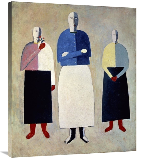 Global Gallery GCS-278358-36-142 36 in. Three Girls Art Print - Kazimi