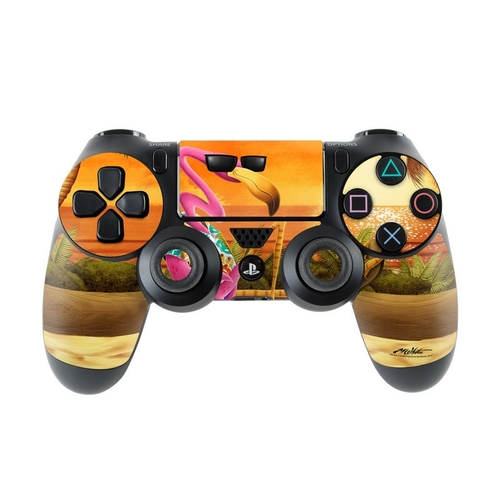 DecalGirl PS4C-SFLAMINGO Sony PS4 Controller Skin - Sunset Flamingo
