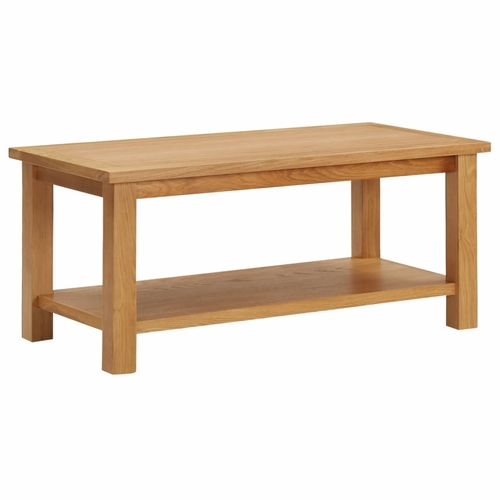 Coffee Table 35.4"x17.7"x15.7" Solid Oak Wood