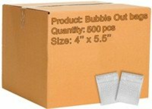 400 Pack of Bubble Out Bags 4 x 7.5. Self-Sealing Packing Moving Bags