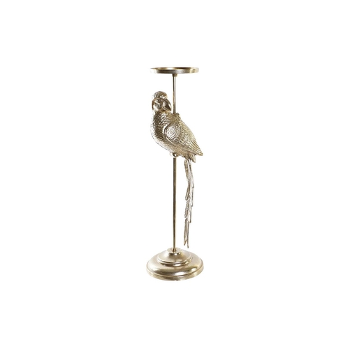 Candle Holder DKD Home Decor Champagne Aluminium Parrot (21 x 21 x 72