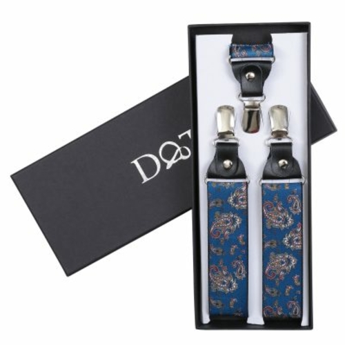 Paisley Braces - Navy Blue