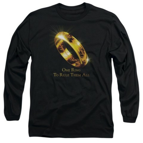 Trevco Lor-One Ring Long Sleeve Adult 18-1 Tee- Black - 2X