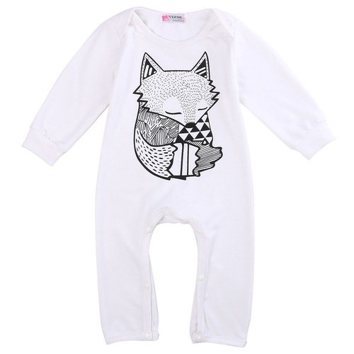 Lovely Newborn Baby Girls Boy Fox Romper 