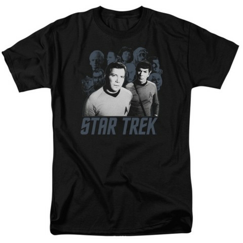 Trevco Star Trek-Kirk Spock And Company - Short Sleeve Adult 18-1 Tee 