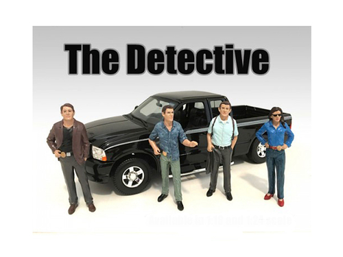 \The Detective\" 4 Piece Figure Set For 1:24 Scale Models by American