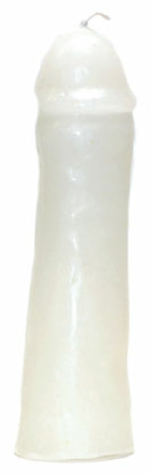 6 1/2" White Male Gender candle