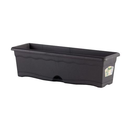 Planter with Dish Plastiken Anthracite polypropylene 60 x 20 cm