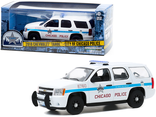 2010 Chevrolet Tahoe \CAPS\" White with Blue Stripes \"City of Chicago
