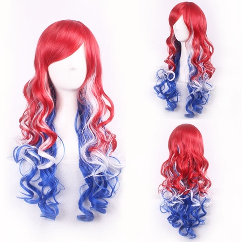 Cheap Harajuku Lolita Red White Blue Ombre