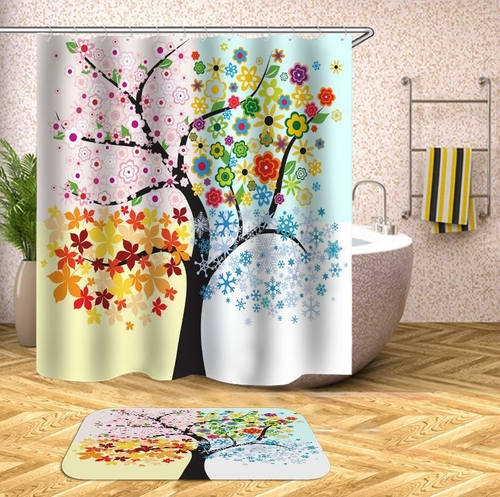 The Four Seasons Tree Shower Curtain