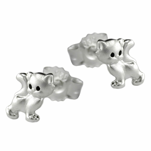 earrings cats silver 925
