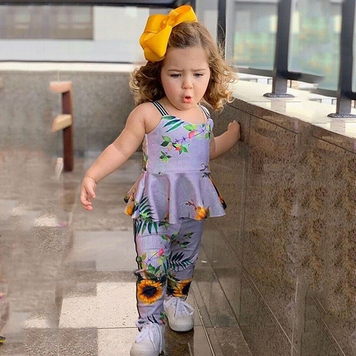 INS Style Toddler Baby Girls Sleeveless Ruffles