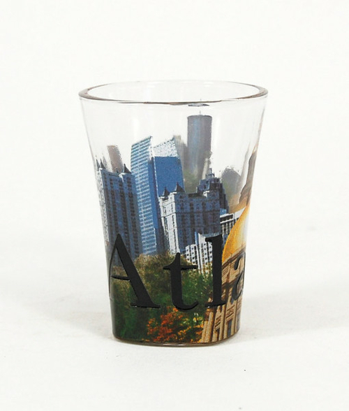 Americaware SGATL02 Atlanta Full Color  Etched  Shot Glass