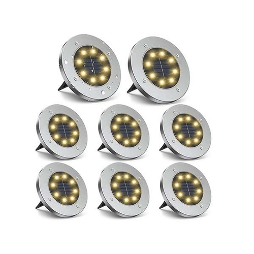 8Pcs 8 Led Solar Underground Light
