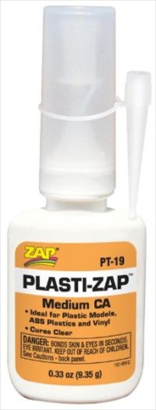 Zap-A-Gap PT-19 0.33 Oz. Plastic Zap Ca Plus Secs 12