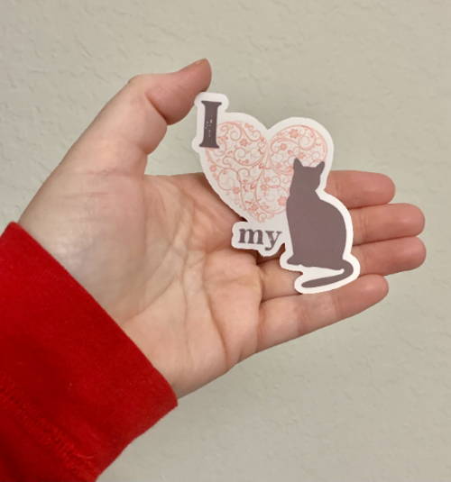 Love My Cat Sticker/Magnet