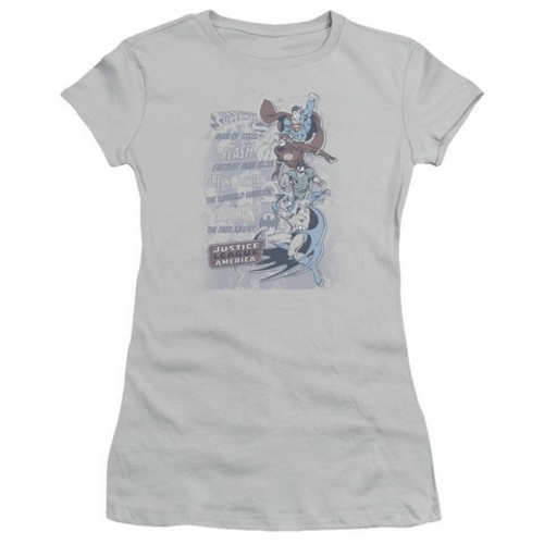 Trevco Dc-The Good Guys - Short Sleeve Junior Sheer Tee - Silver- Medi