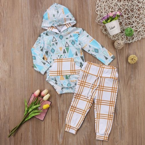 Fashion Toddler Baby Boys Girls Hooded Romper Long