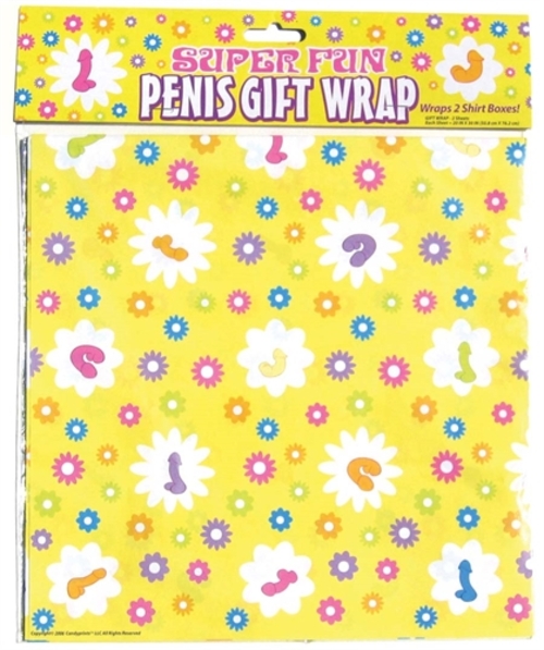 Super Fun Penis Gift Wrap - 2 Sheets