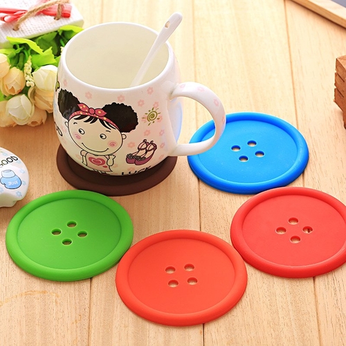 Silicone Button Coasters